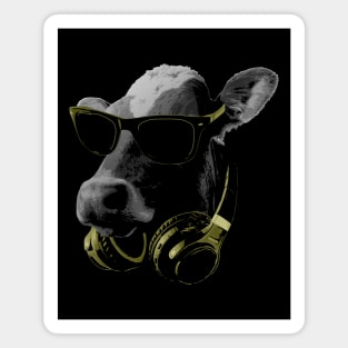 DJ Cow Bling Magnet